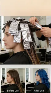 Feuilles d'aluminium professionnelles pour salon de coiffure coloration et décoloration.