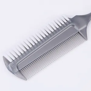 Double sided hair styling comb brush with fine teeth and soft bristles for dance and daily use.