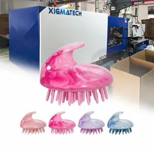 Siliconen Hoofdhuid Massager Shampooborstel Hoofdhuid Scrub Zachte Haarborstel Nat en Droog Haar Reinigingsgereedschap