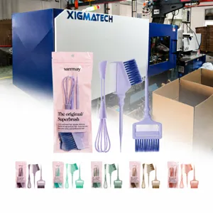 Kit Professionnel d'Outils de Coloration Capulaire Brosse Pliable Peigne Bol Mélangeur Kit de Teinture pour Salon Avec Sac de Rangement