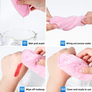 Pink flannel facial cleansing puff for daily makeup removal and gentle skin exfoliation.