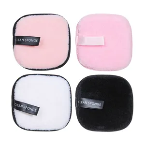 Soft flannel facial cleansing sponge pads set for daily makeup removal and gentle face care.