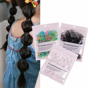 Kids Disposable Hair Ties Colorful High Elastic Rubber Bands Candy Color Small Hair Rings Hair Accessories