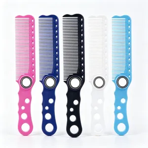 Professioneller Salon Haarschneidekamm 360 Grad Drehlager Polka Dot Stressabbau Friseur Styling Kamm Für Friseur Alltägliches Werkzeug