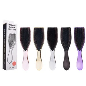Electroplated massage smoothing hair comb set for daily hair care, wet and dry use.