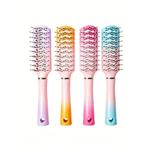 Set di 4 spazzole per capelli ventilate sfumate, strumenti per lo styling dei capelli ricurvi da donna.