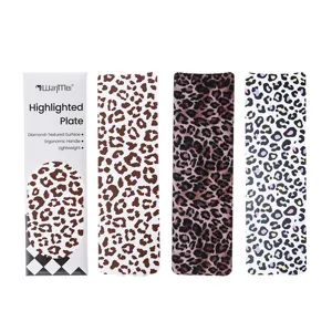 Leopard Print Highlighting Board For Hair Salon Professional Dyeing Highlight Tool Lightweight Balayage Paddle Hairdresser Barber Tool