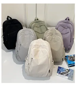 Zaino casual impermeabile multicolore grande capacità minimalista per scuola viaggio