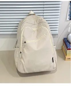 Zaino da viaggio casual impermeabile minimalista dettaglio, grande capacita borsa per la scuola.