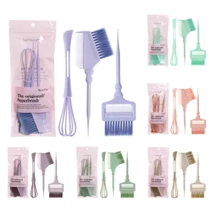 Kit de pinceaux de coloration pour cheveux salon outils de teinture multicolore usage domestique