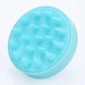 Silicone scalp massage brush for hair washing, soft comb teeth for daily cleaning and care.