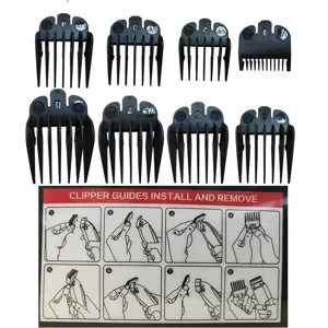 Professional Hair Clipper Guides Combs Plastic Universal Limit Comb Set Haircutting Barber Accessories