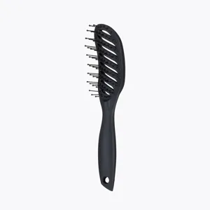 Black curved hair brush vent styling comb anti-static detangling tool for daily hair care routine