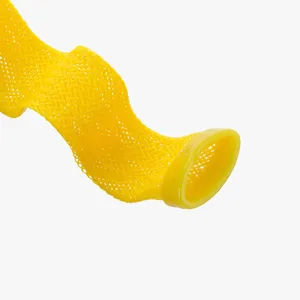 Rullo per capelli a onda in rete gialla asta per permanente a spirale per styling