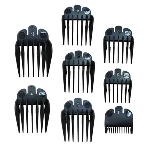 Professional hair clipper guide comb set plastic black guard replacement accessories 8 sizes