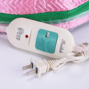 Electric hair heating cap with adjustable temperature controller and plug for hair salon spa.
