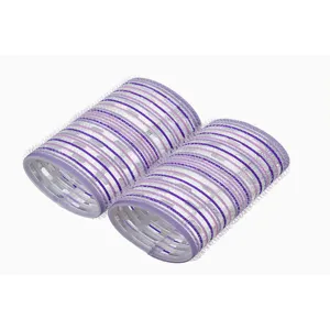 Bigoudis auto-agrippants ovales pour coiffure DIY, rouleaux thermiques en aluminium 2pcs.