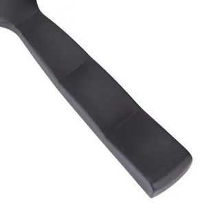 Black plastic hair styling comb handle for men, anti-slip professional hairdressing tool.