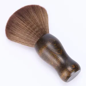 Spazzola per collo professionale con manico in legno setole morbide salone parrucchiere
