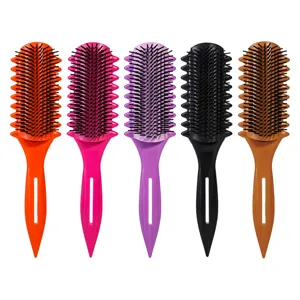 Professional styling hair brush set with bouncy teeth for easy curling and daily care.