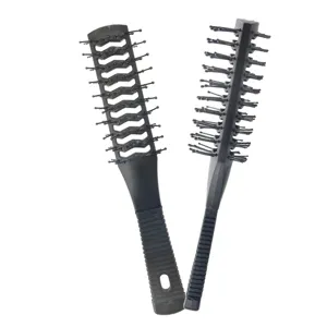Professional black double-sided vent hair brush for salon styling and daily care.