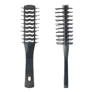 Professional black vent hair brush double-sided styling comb for salon and daily hair care