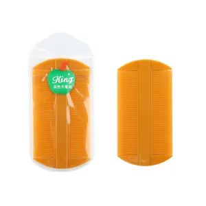 Double-sided plastic flea comb and lice removal hair comb for pets and daily grooming use.