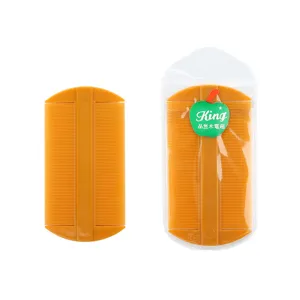 Professional double-sided plastic fine-toothed lice comb for hair and pet care daily use.
