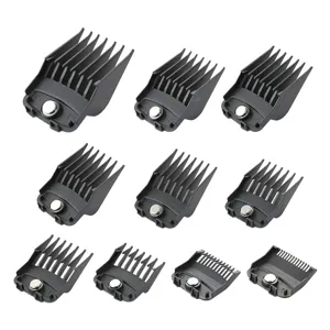 Professional magnetic hair clipper guide combs set of 9 sizes for salon styling tools.