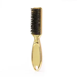 Spazzola per capelli e barba con manico dorato professionale per uomo styling cura