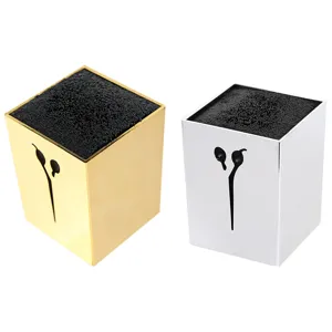 Metallic salon scissor and comb organizer holder with brush insert for hairdressing tools