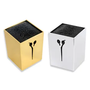 Professional hair salon scissor storage box holder desktop organizer for hairdressing tools.