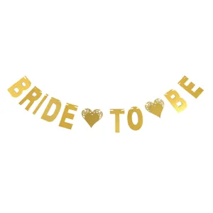 Guirlande De Letras Con Purpurina Dorada Bride To Be Bandera De Banderines Para Fiesta De Boda Decoración De Despedida De Soltera