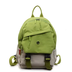 Mochila casual de nailon elegante y de gran capacidad con múltiples bolsillos para uso diario.