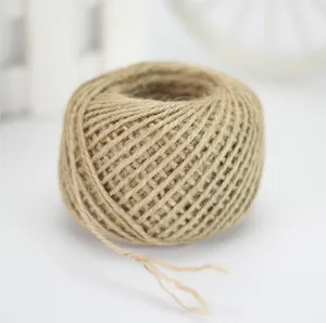Natural jute twine 3-ply hemp rope for photo wall DIY craft decoration holiday party 2mm 50m