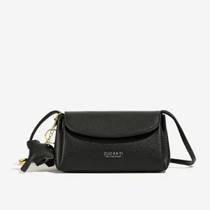 Retro minimalist women crossbody shoulder bag stylish casual daily commute black purse main