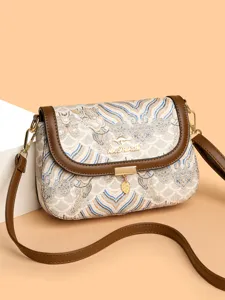 Retro Women PU Leather Crossbody Bag Vintage Chic Shoulder Bag Casual Commuter Handbag Elegant Daily Purse