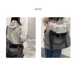 Große Reise-Duffel-Tasche wasserdichte Nylon-Schulter-Tragetasche für Damen leichtgewicht