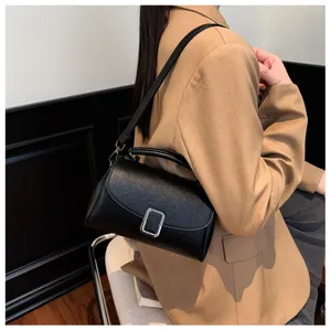 Elegant retro textured women shoulder bag stylish high quality fashion chic small square bag