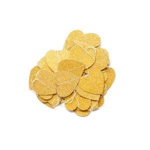 Gold glitter heart garland detail, perfect for wedding party decoration and Valentine day.