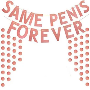 Roségold Glitzer Buchstaben Banner Girlande Same Penis Forever Bride To Be Miss To Mrs She Said Yaaas Cheers Bitches Papier Junggesellinnenabschied Party Dekoration Hochzeit Bedarf Hängende Flagge Dekor
