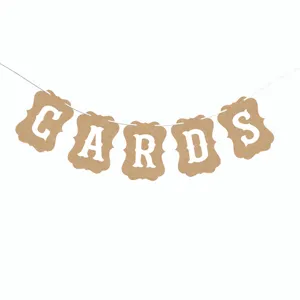 Kraft paper CARDS wedding banner garland party hanging decoration photo prop for celebration