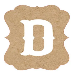 Kraft paper wedding banner letter D decorative pull flag party hanging sign prop photo backdrop