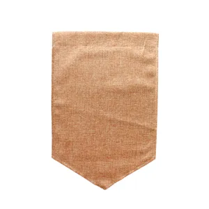 Solid Color Faux Linen Double Sided Garden Flag Minimalist Blank Yard Banner Outdoor Courtyard Villa Decorative Flag