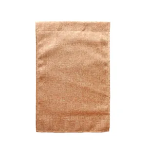 Plain burlap garden flag double-sided blank orange yard banner for outdoor villa decoration