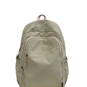 Zaino casual impermeabile per viaggio e scuola, zaino giornaliero leggero grande, cachi.