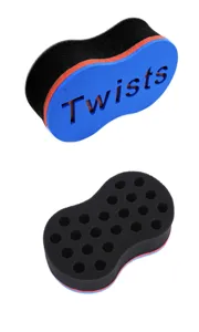 Éponge de brosse pour cheveux afro outil de coiffage double face vue de détail