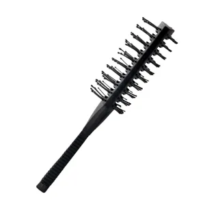 Black hair styling brush vent brush for men women blow drying volume slicked back hair styling tool