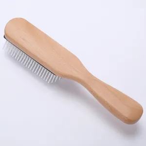 Brosse coiffante à 9 rangées en bois pour hommes salon de coiffure outil de coiffage quotidien