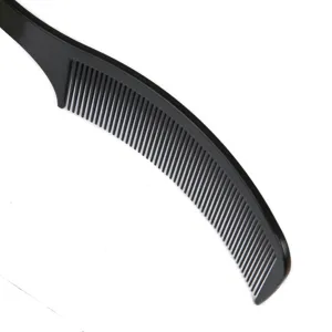 Professional curved hair clipper comb for men, S-shaped barber tool for flat top styling.
